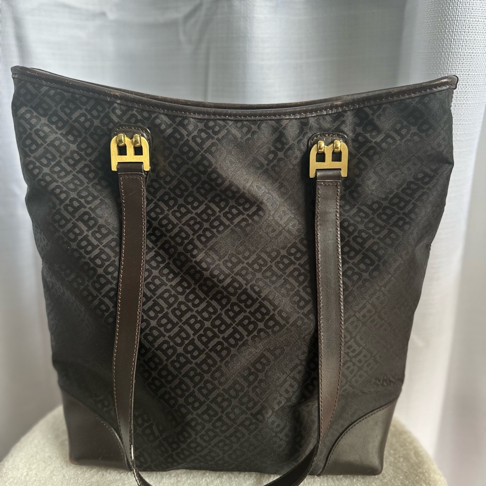 Vintage Bally Monogram Jacquard Canvas Tote - Picture 3 of 17